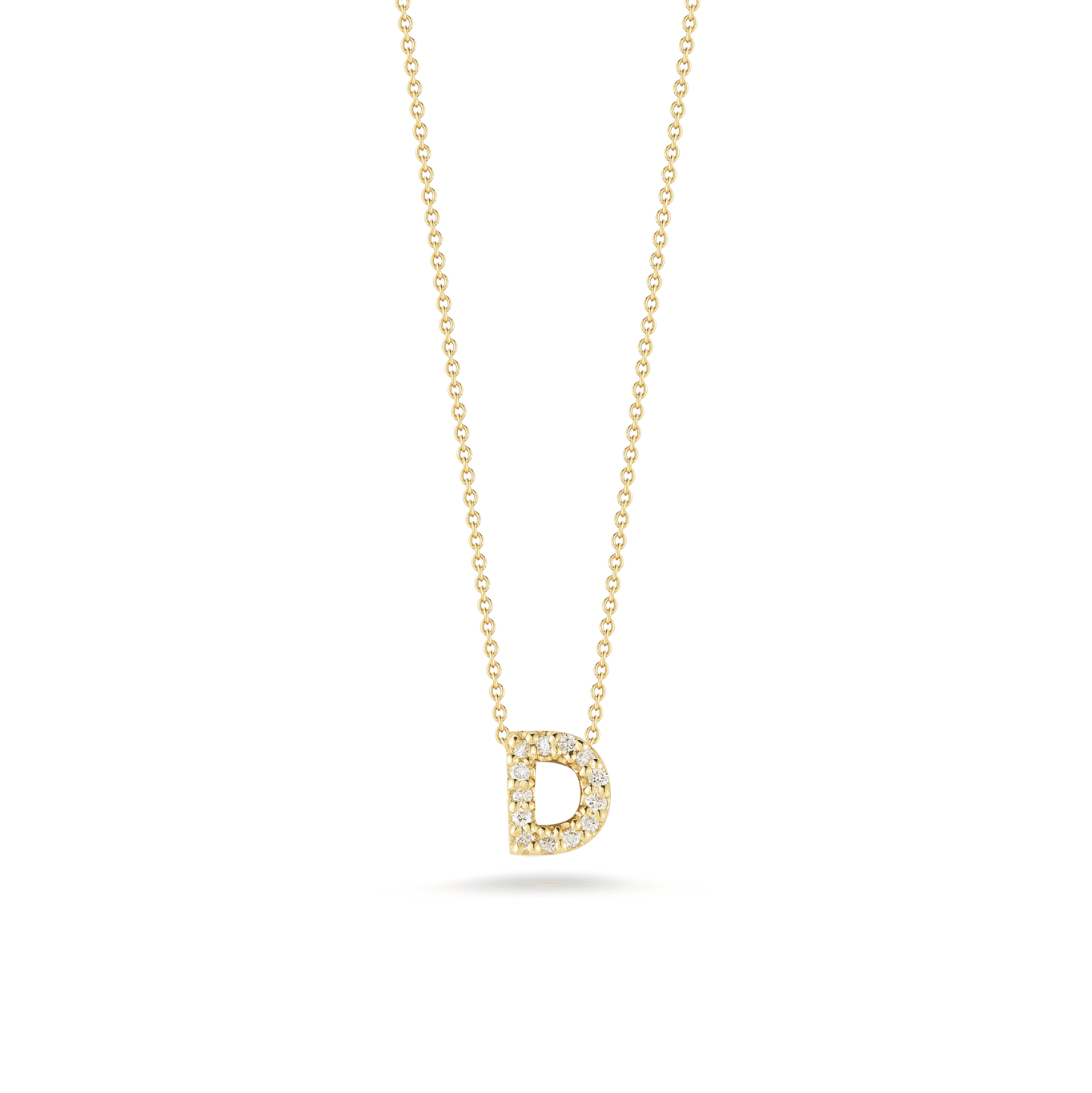 Roberto Coin 18k  Yellow Gold initial D Necklace