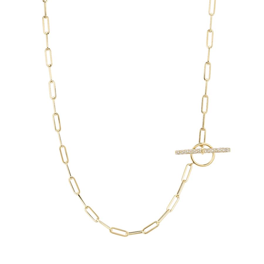 .41 CTW Paperclip Diamond Toggle Necklace