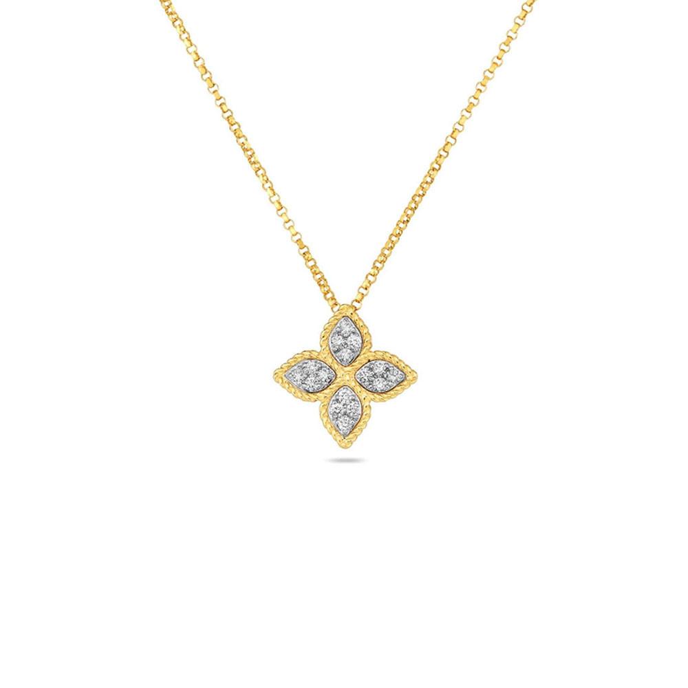 Roberto Coin 18K Diamond Princess Flower Necklace