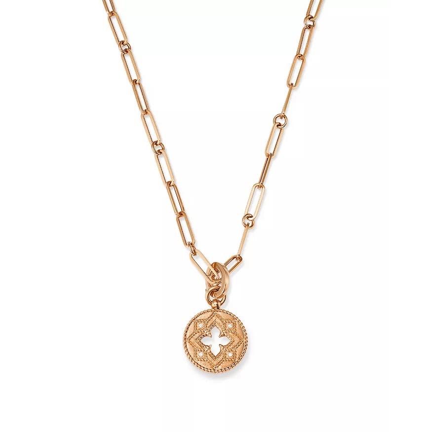 Roberto Coin Venetian Princess Rose Gold Small Medallion Necklace