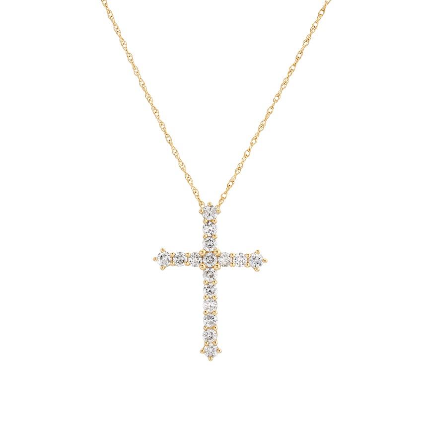 Diamond Cross Pendant Necklace_2