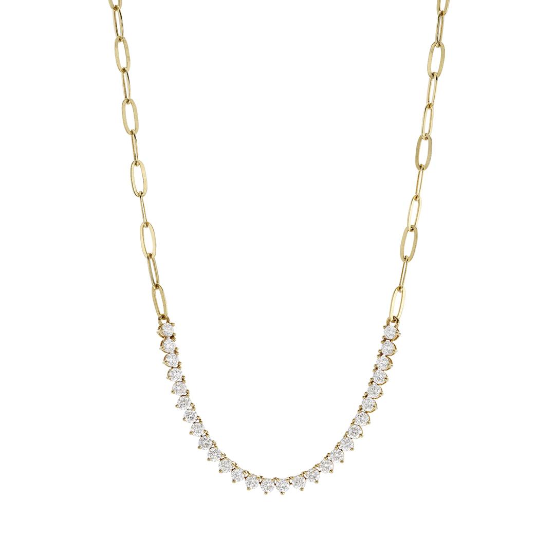 Diamond Accented Paperclip Necklace