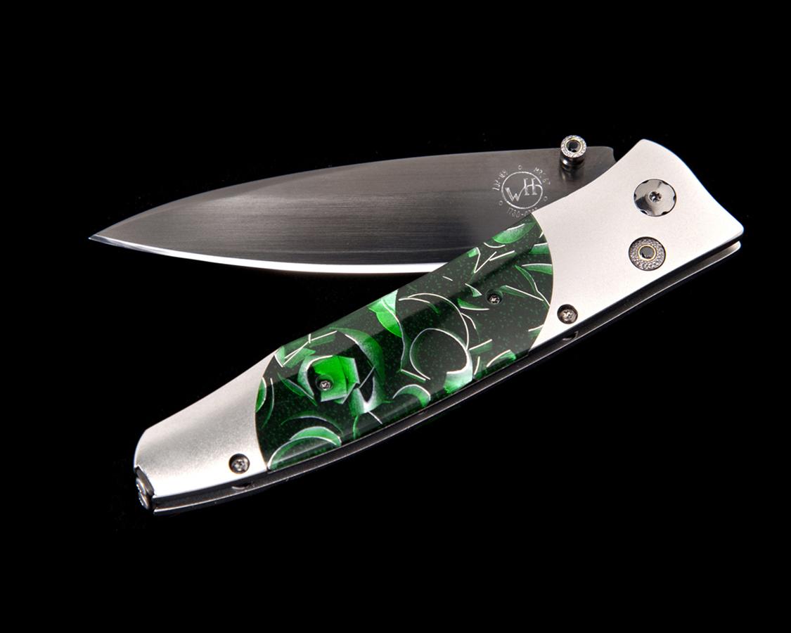 William Henry Titanium Gentac Verde Knife
