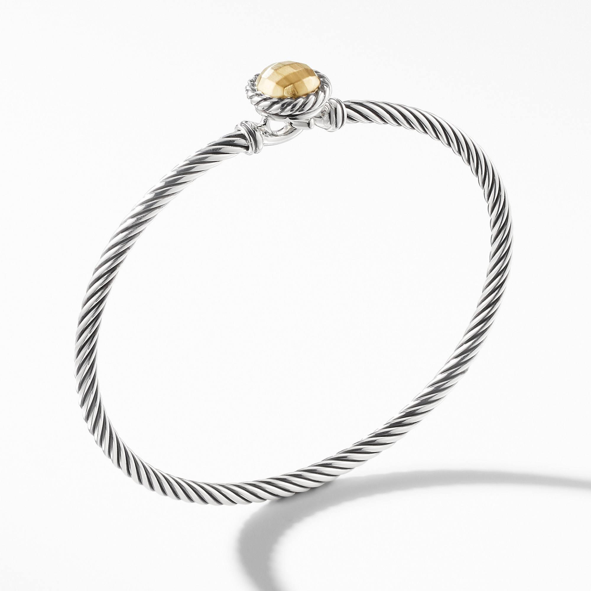 David Yurman Chatelaine Bracelet With Gold Dome And 18K Gold
