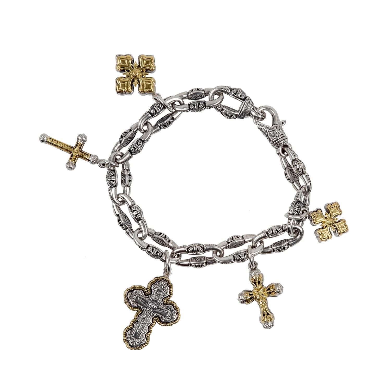 Konstantino Kleos cross charm bracelet_1