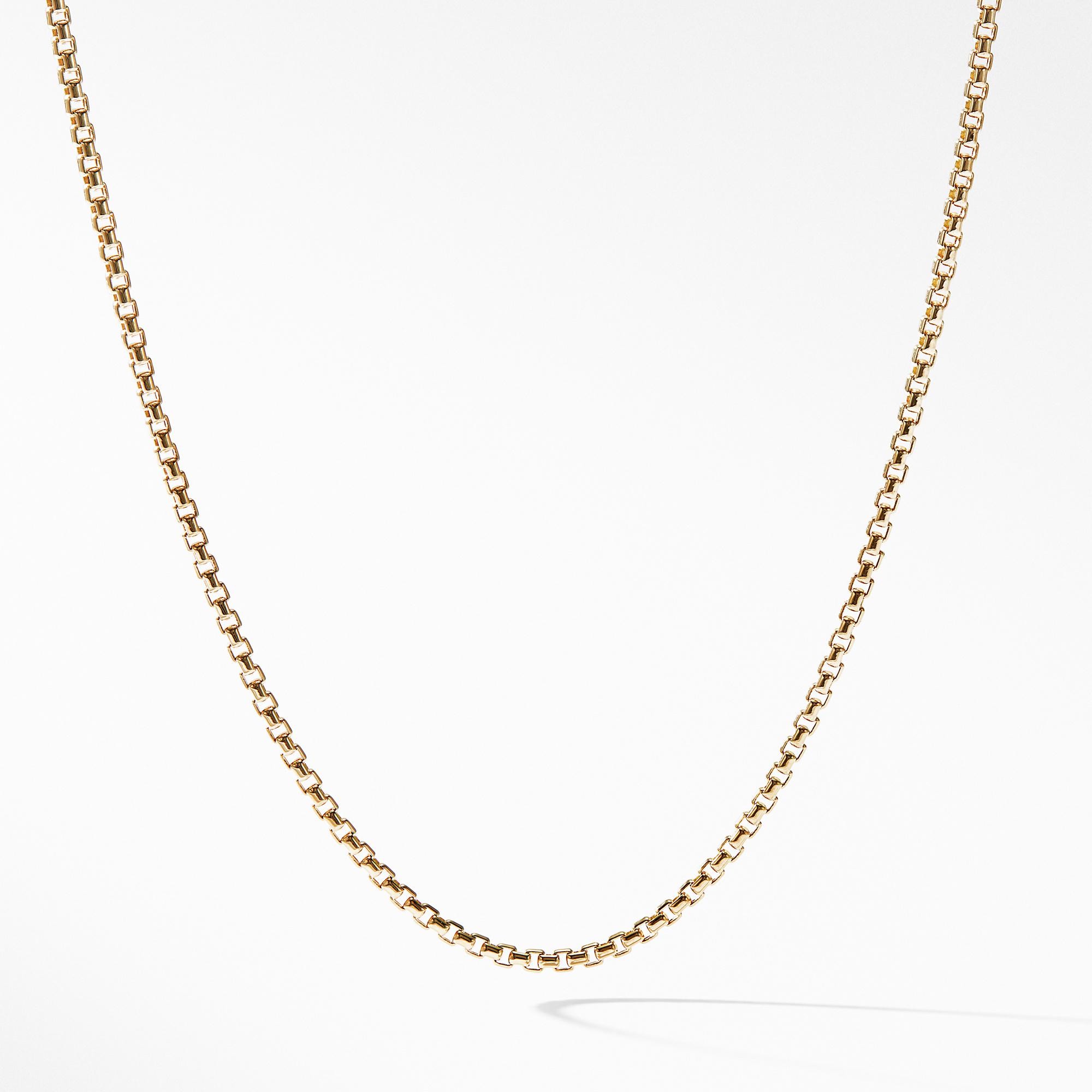 David Yurman Box Chain Necklace in 18K Yellow Gold, 18"