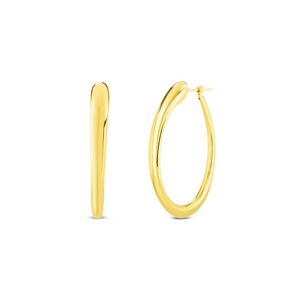 Roberto Coin 18K Oro Classic Oval Hoop Earrings
