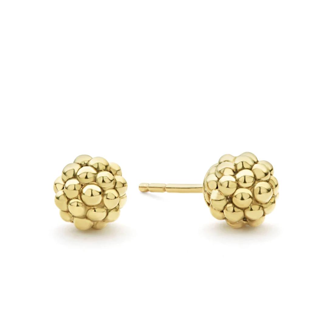 Lagos Caviar Gold 18k Gold Beaded Stud Earrings