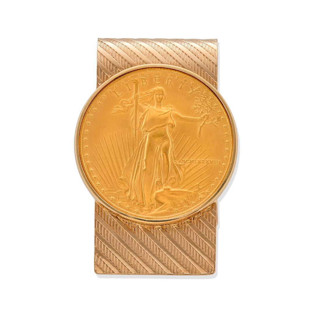 Yellow Gold 1988 Fifty-Dollar Coin Money Clip