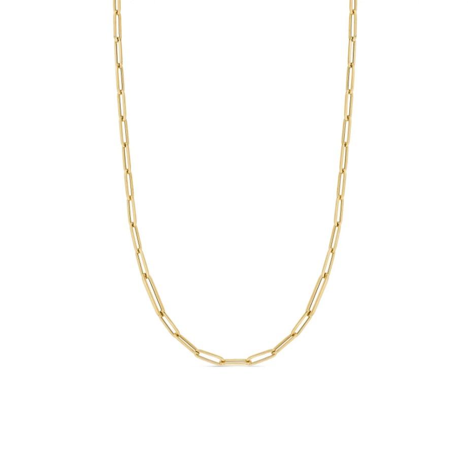 Roberto Coin 18K Paperclip Link Chain Necklace