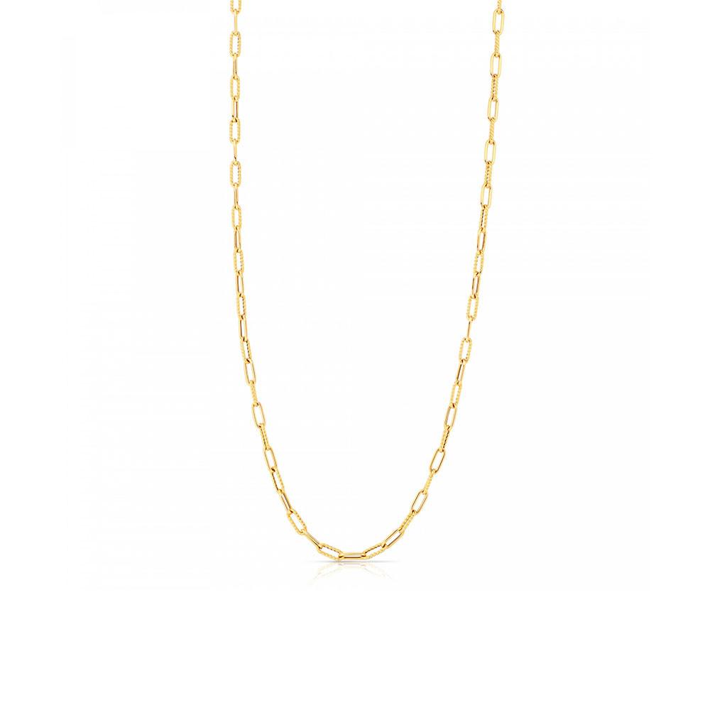 Roberto Coin 18K Alternating Paperclip Link Necklace