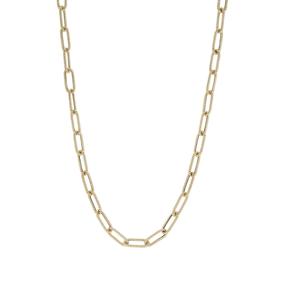 Ribbed Paperclip Link Necklace