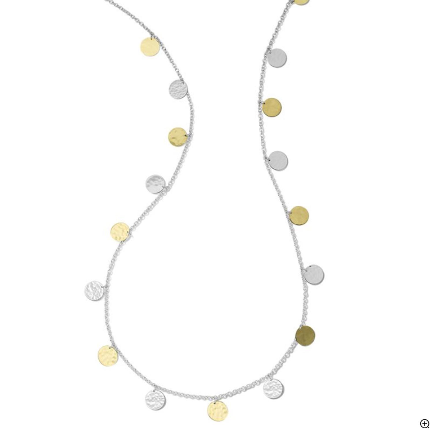 Ippolita Sterling Silver & Yellow Gold Chimera Classico Round Disc Drop Necklace