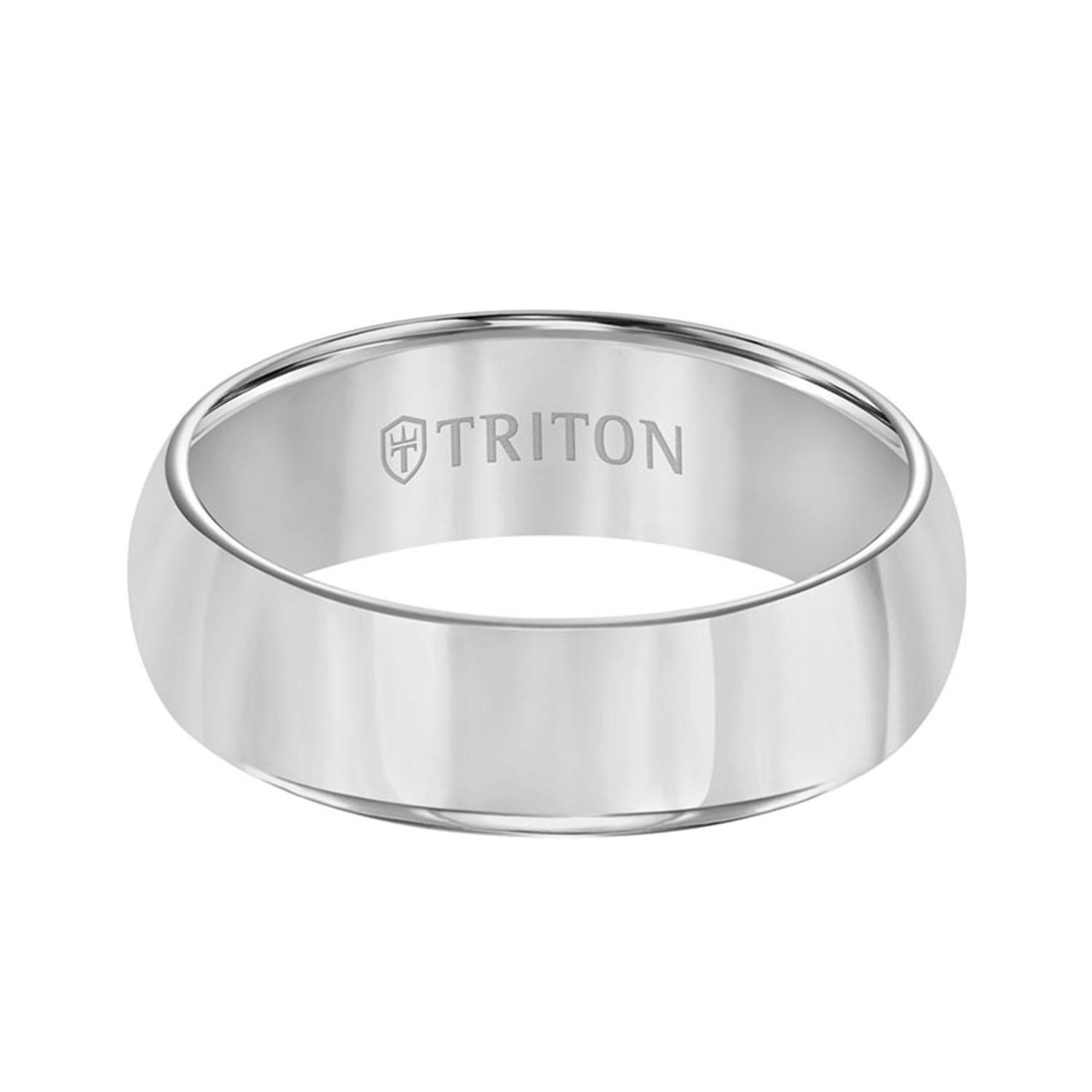 Gents Triton 7mm Tungsten Band with Bright Polish