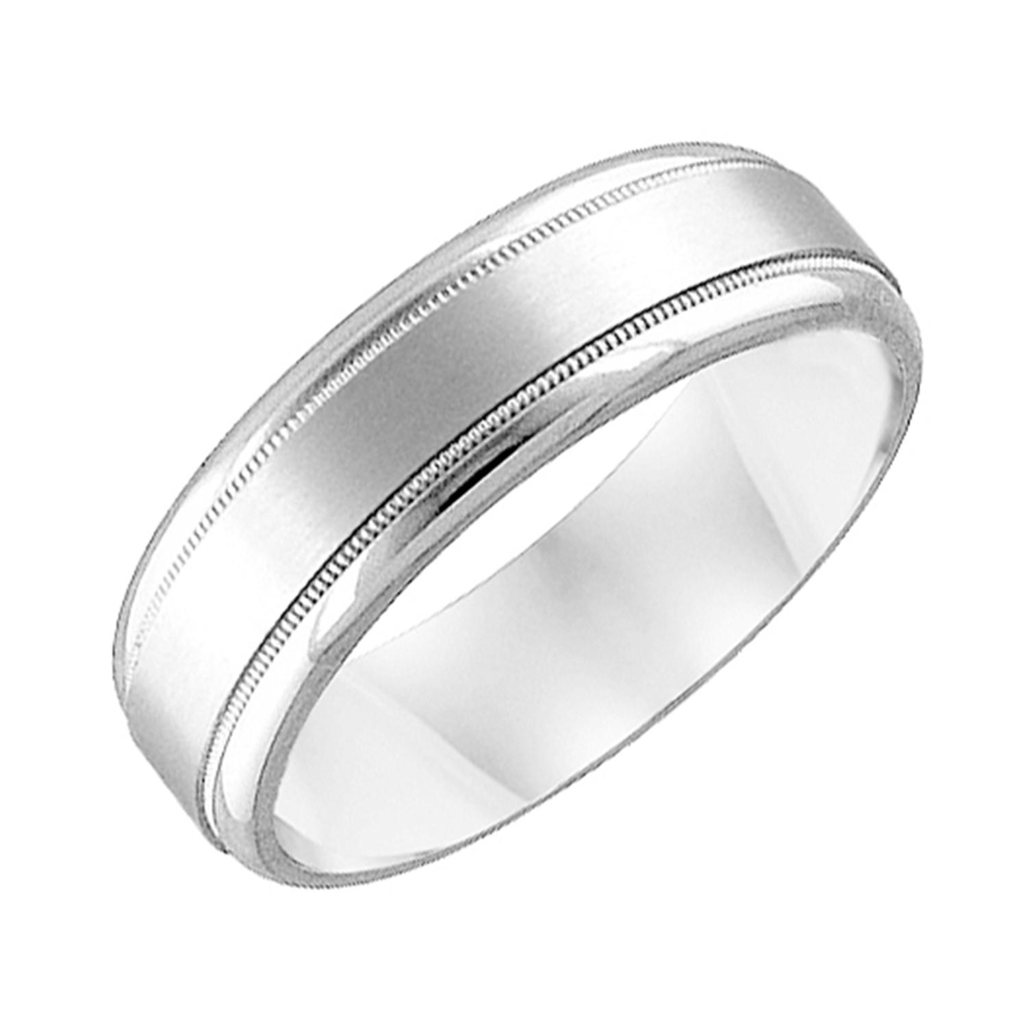 Gents Wedding Band with Rolled Edge