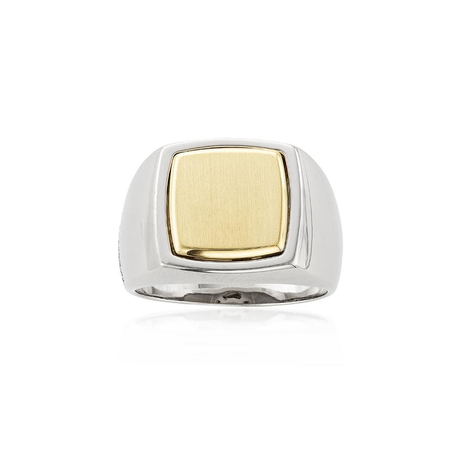 Gents Yellow Gold Square Ring
