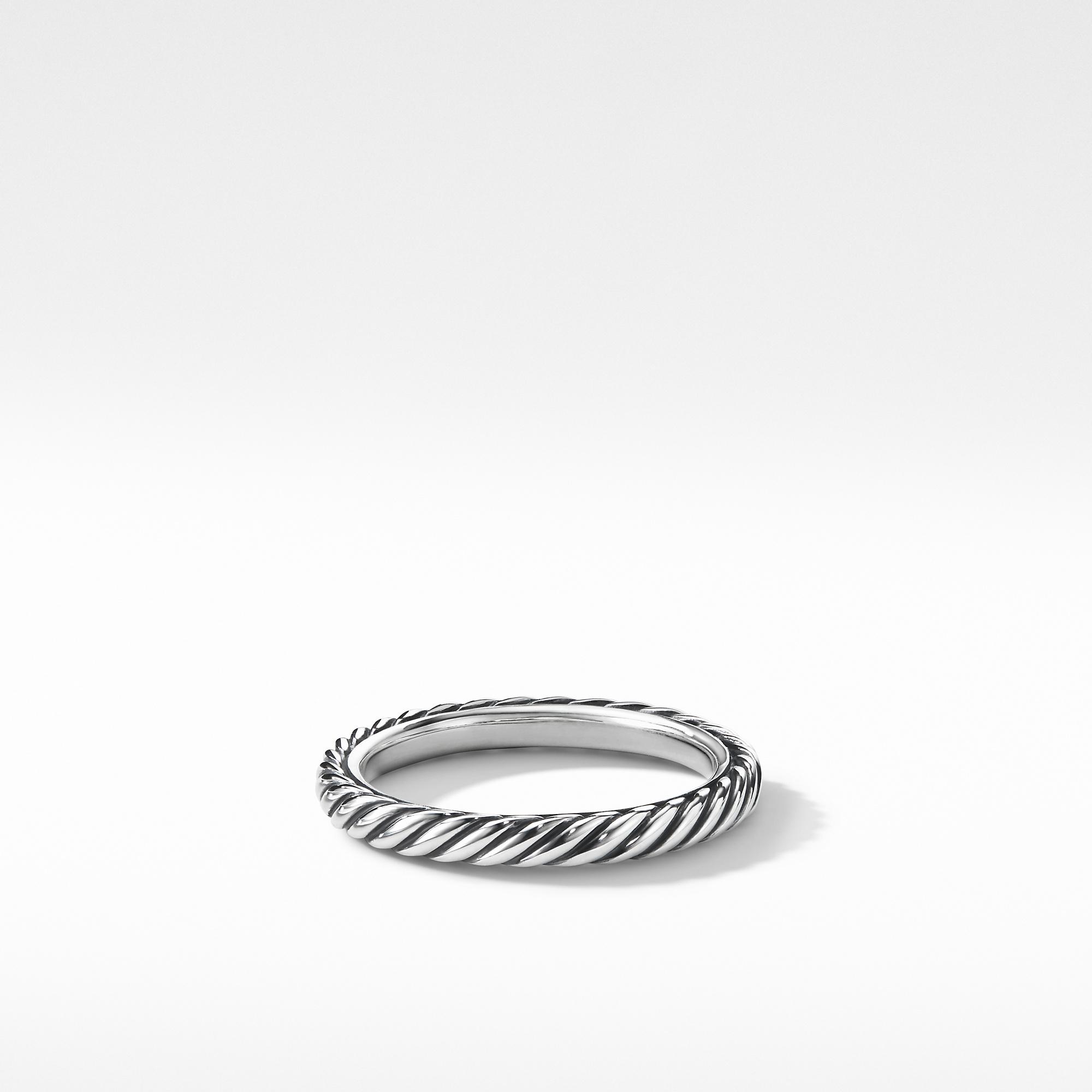 David Yurman Cable Classics Band Ring in Sterling Silver, size 6