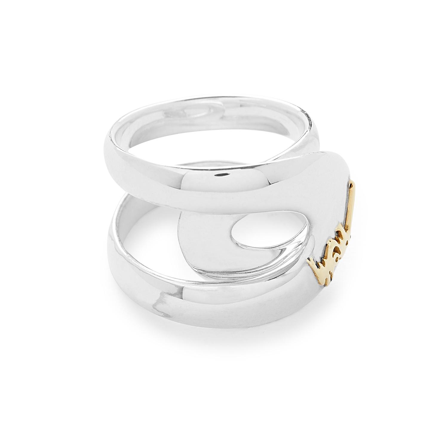 Ippolita Sterling Silver & Yellow Gold Cherish Double Wrap Ring