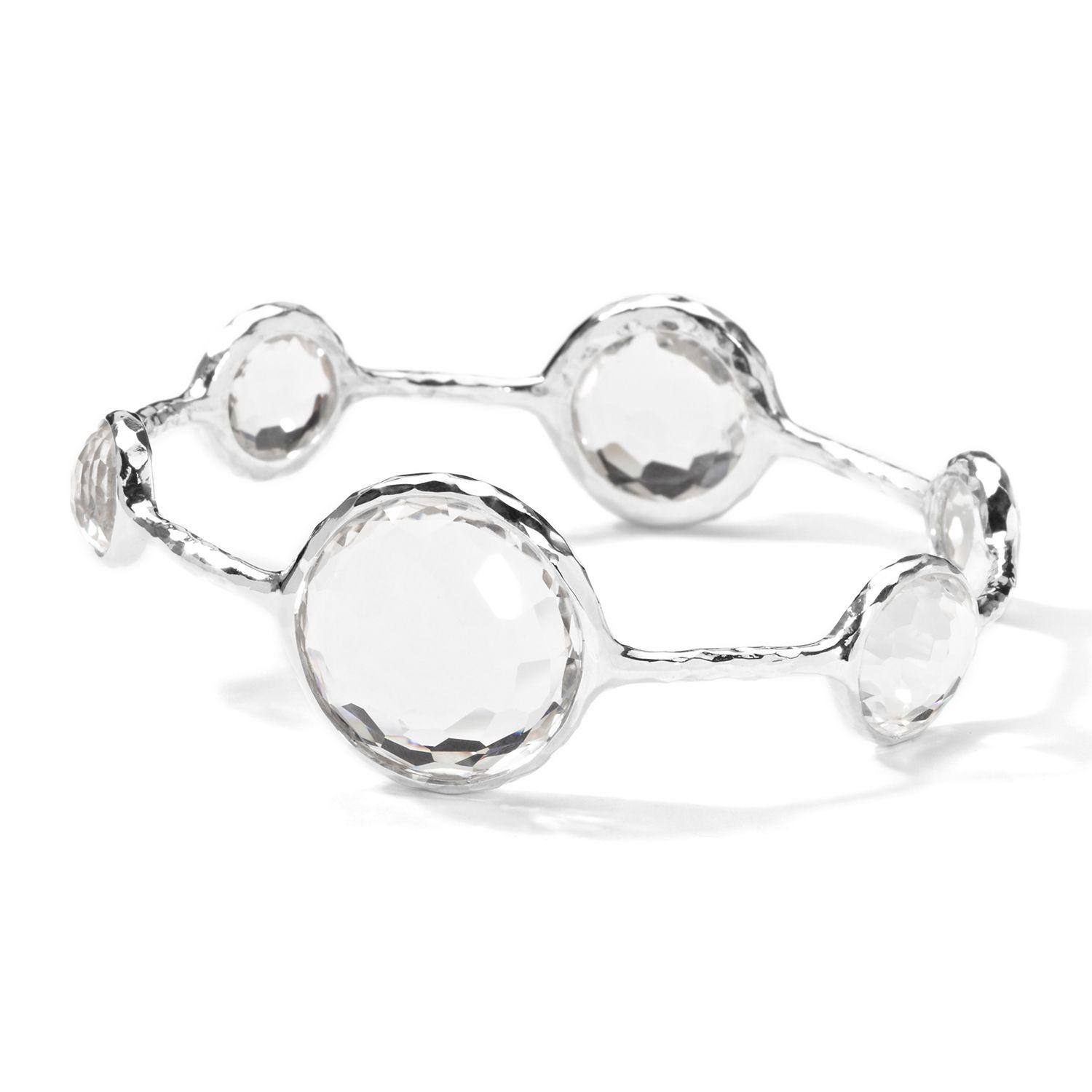 Ippolita Rock Candy Oval Faceted Clear Quartz Bangle
