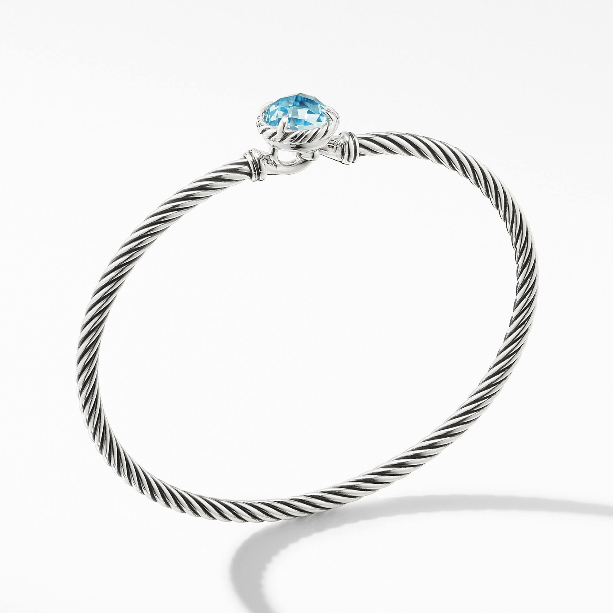 David Yurman Petite Chatelaine Bracelet with Blue Topaz Dome