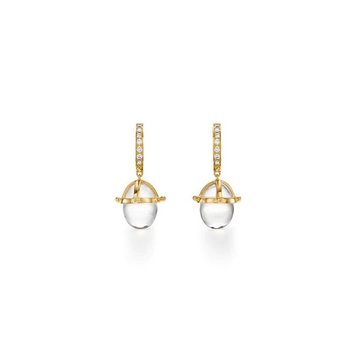 Temple St Clair 18K Granulated Amulet Drop Earrings