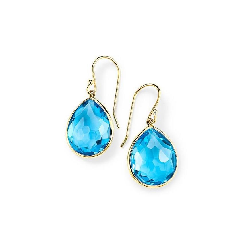 Ippolita Rock Candy Medium Teardrop Swiss Blue Topaz Earrings