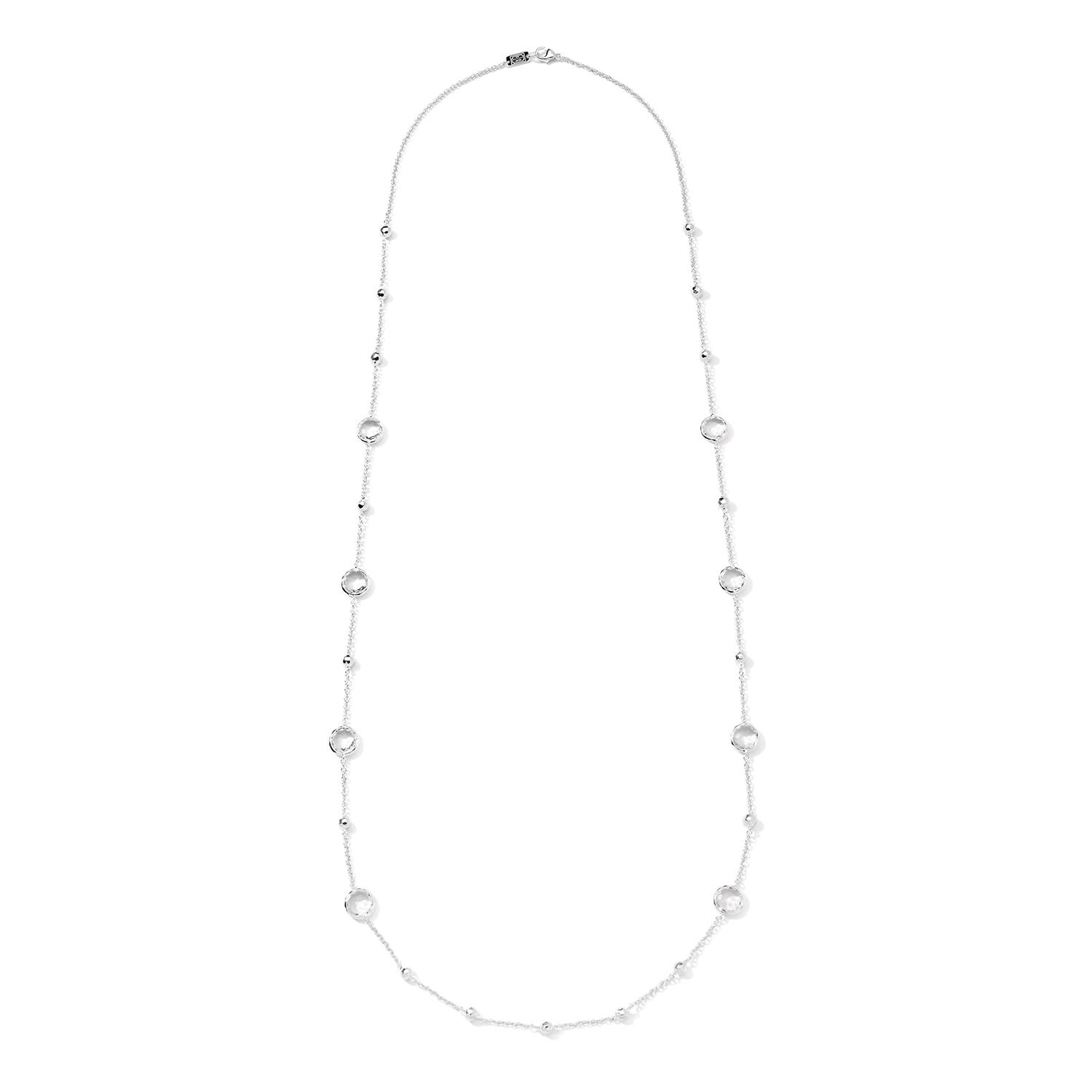 Ippolita Sterling Silver Hammered Ball & Clear Quartz Necklace_2