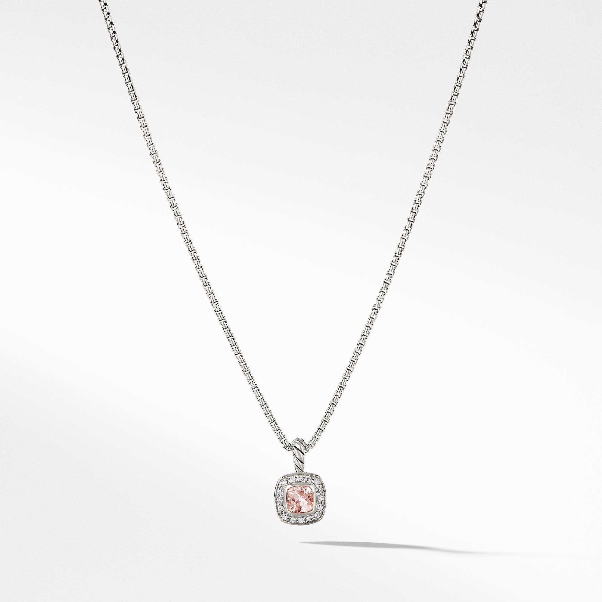 David Yurman Albion Kid's Necklace with Morganite and Diamonds