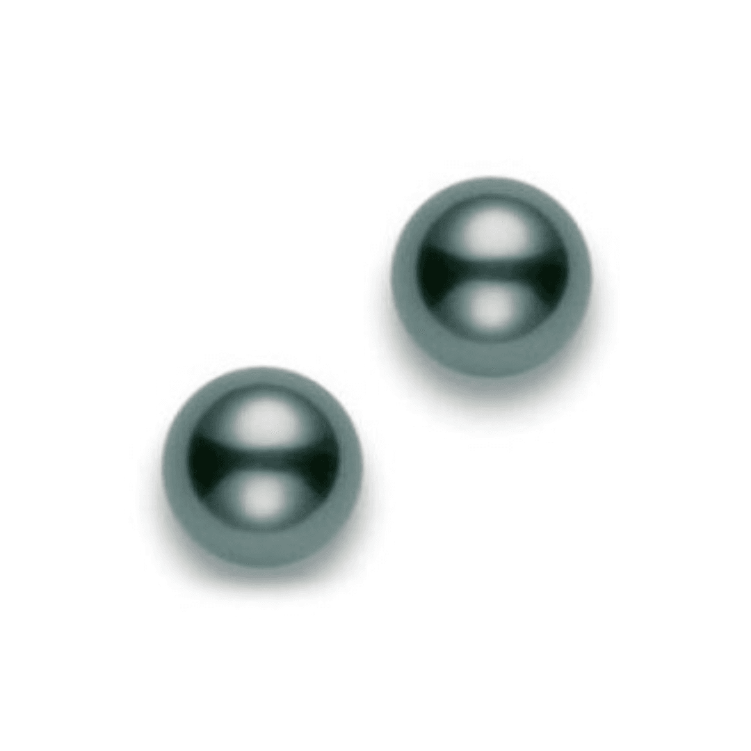 Mikimoto 9mm "A+" Black South Sea Pearl Stud Earrings