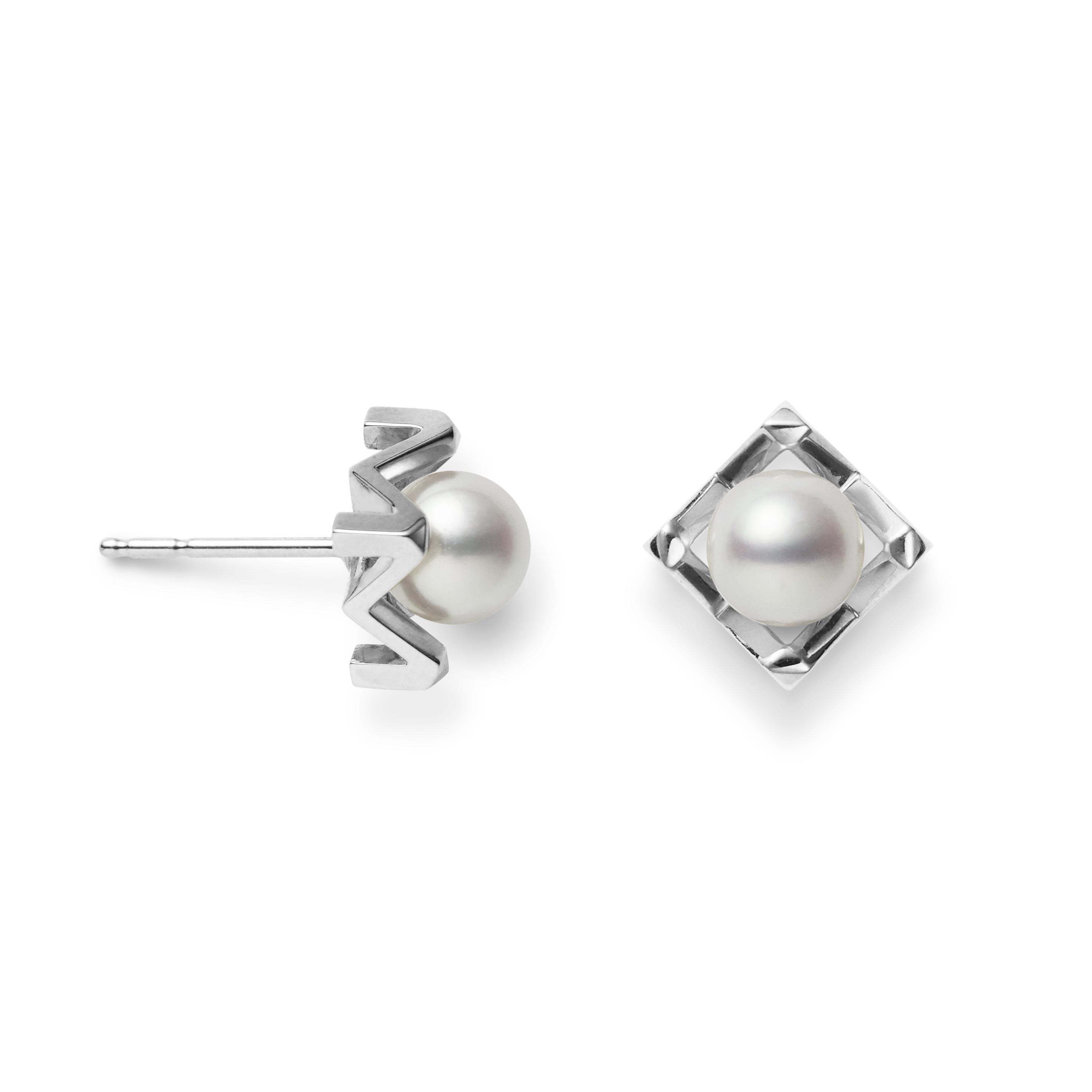 Mikimoto M Collection Akoya Cultured Pearl Earrings in 18K White Gold