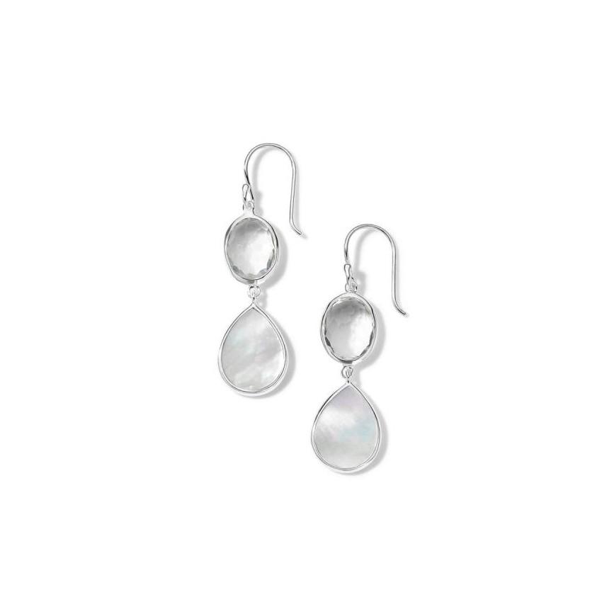 Ippolita Polished Rock Candy Wonderland Rock Crystal and Mother of Pearl Dangle Earrings