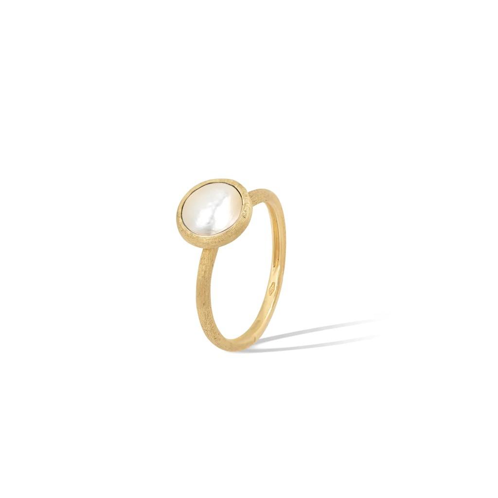 Marco Bicego Jaipur Color Collection 18K Yellow Gold Mother of Pearl Stackable Ring