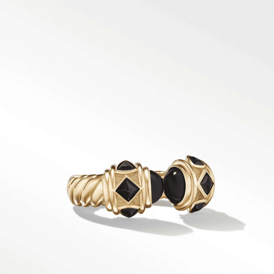 David Yurman Renaissance Color Ring with Black Onyx, size 6.5
