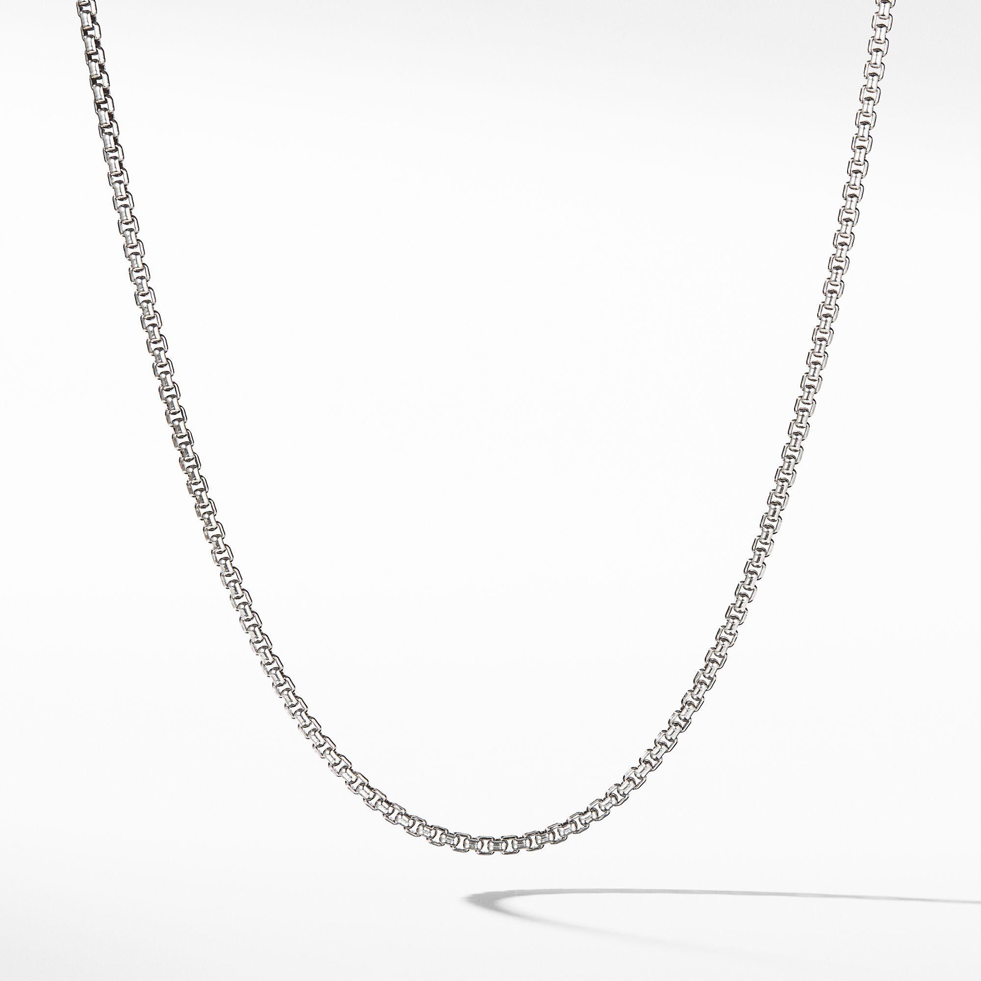 David Yurman Small Box Chain Necklace in Sterling Silver and 14K Yellow Gold