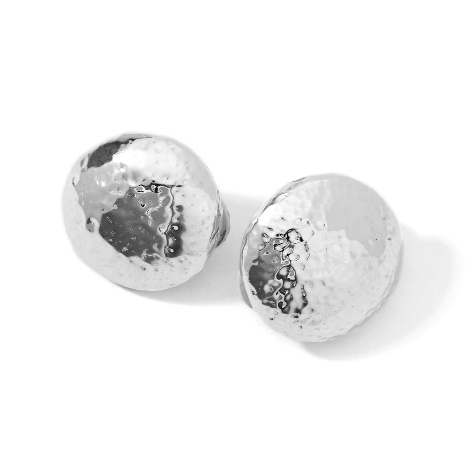 Ippolita Sterling Silver Hammered Button Post Earrings