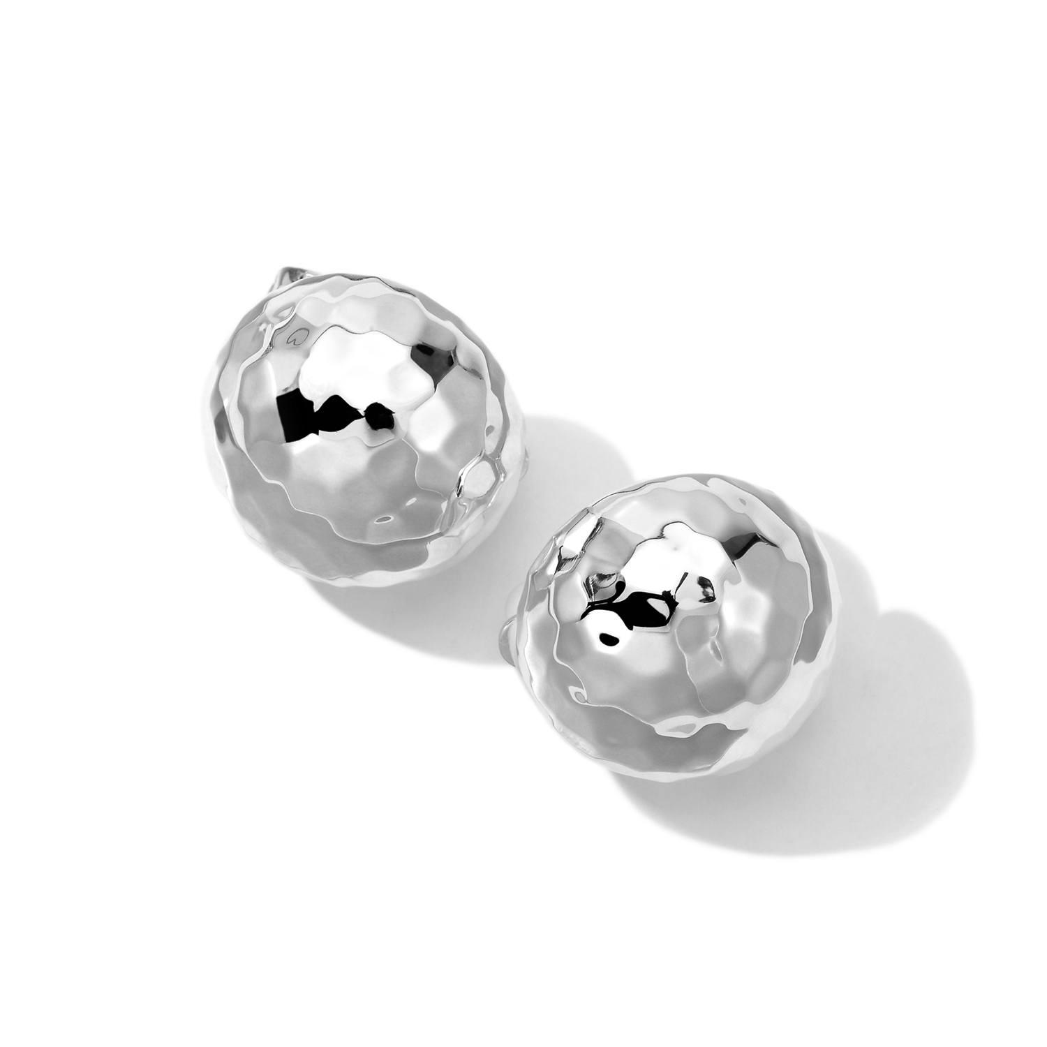 Ippolita Sterling Silver Glamazon Hammered Ball Post Earrings