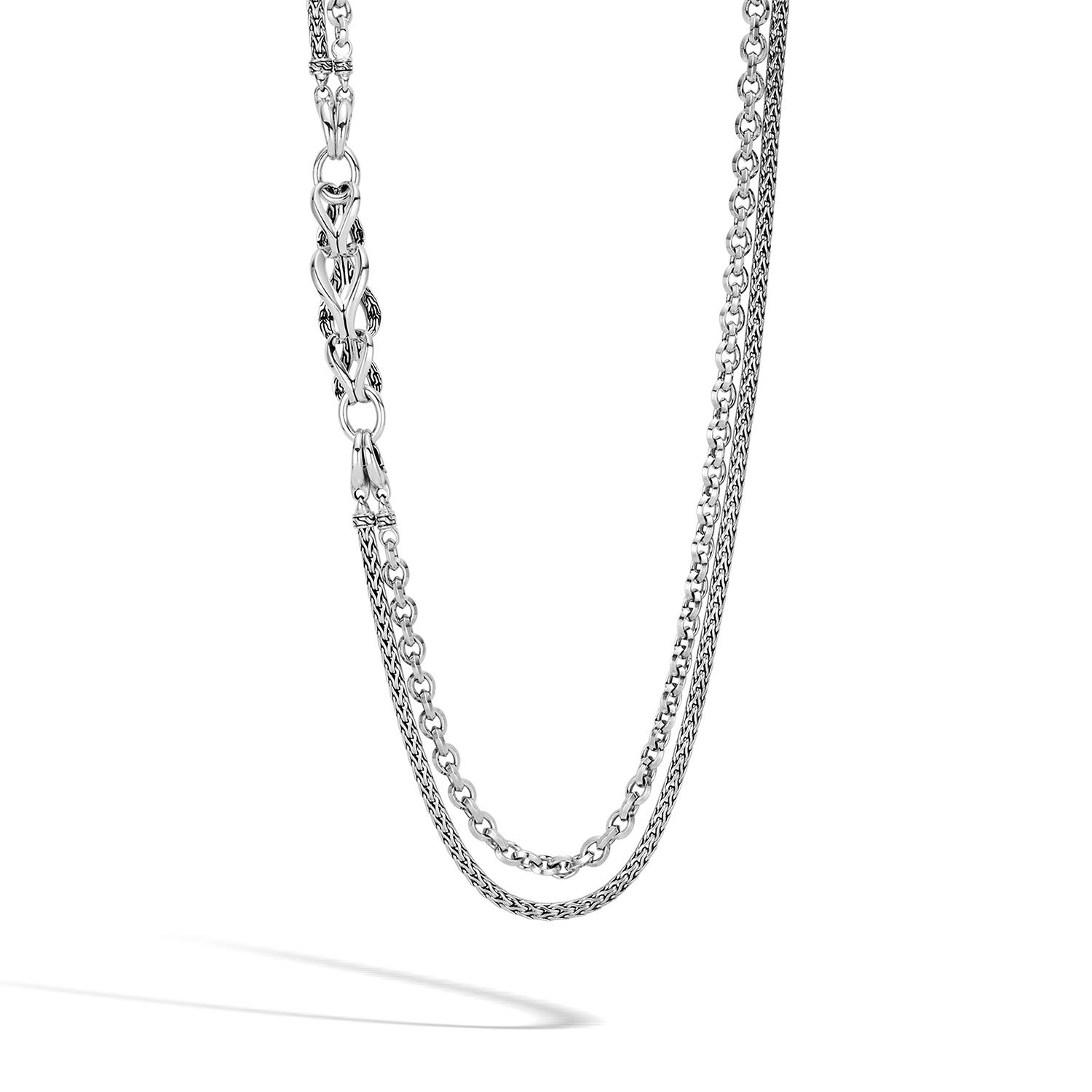 John Hardy Sterling Silver Asli Link Station Classic Chain Necklace