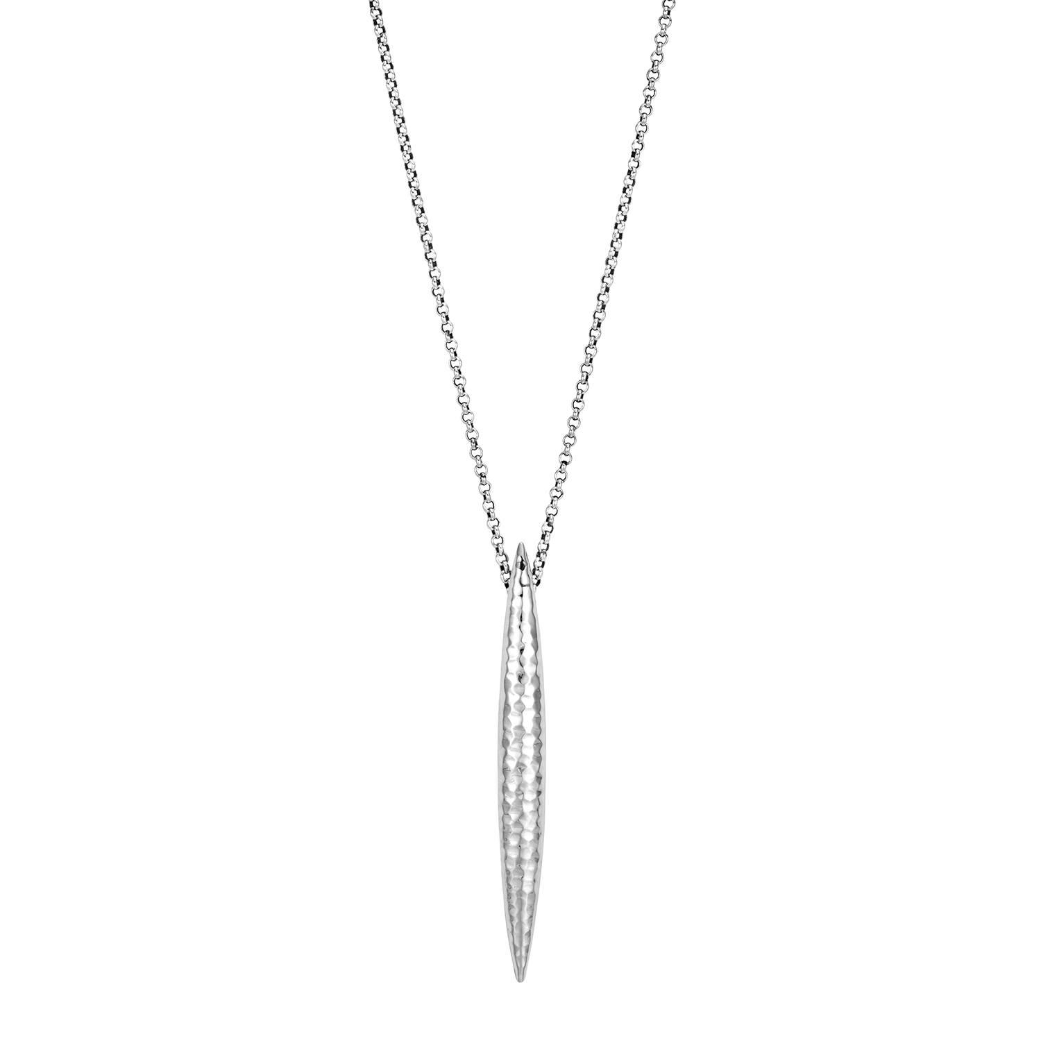 John Hardy Sterling Silver Hammered Spear Pendant Necklace