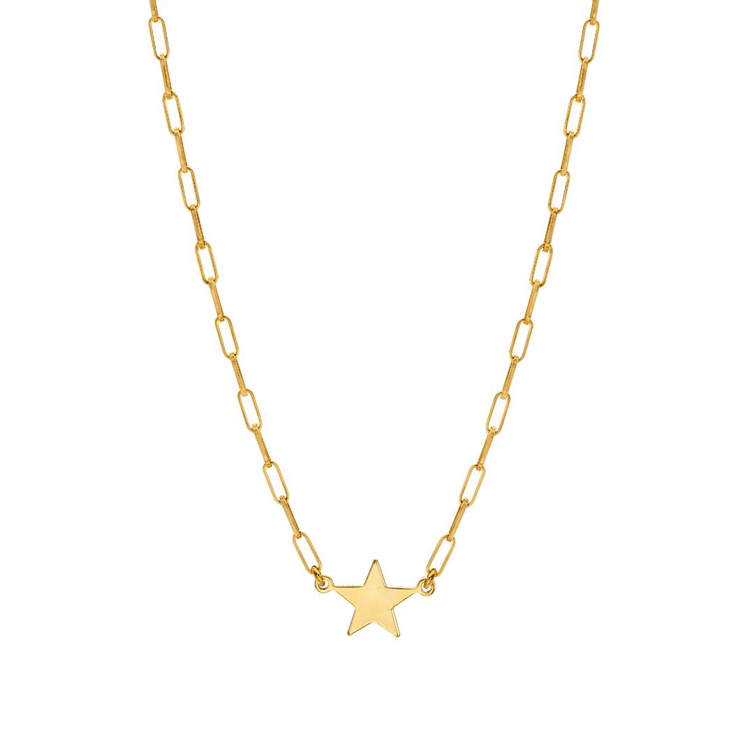 Paperclip Necklace with Star