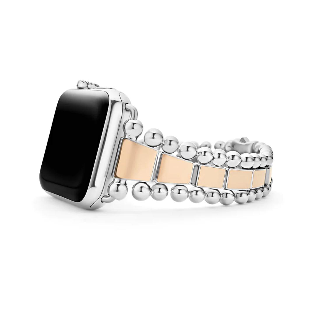 Lagos Smart Caviar Sterling Silver Watch Bracelet, Size 8, 42-45mm