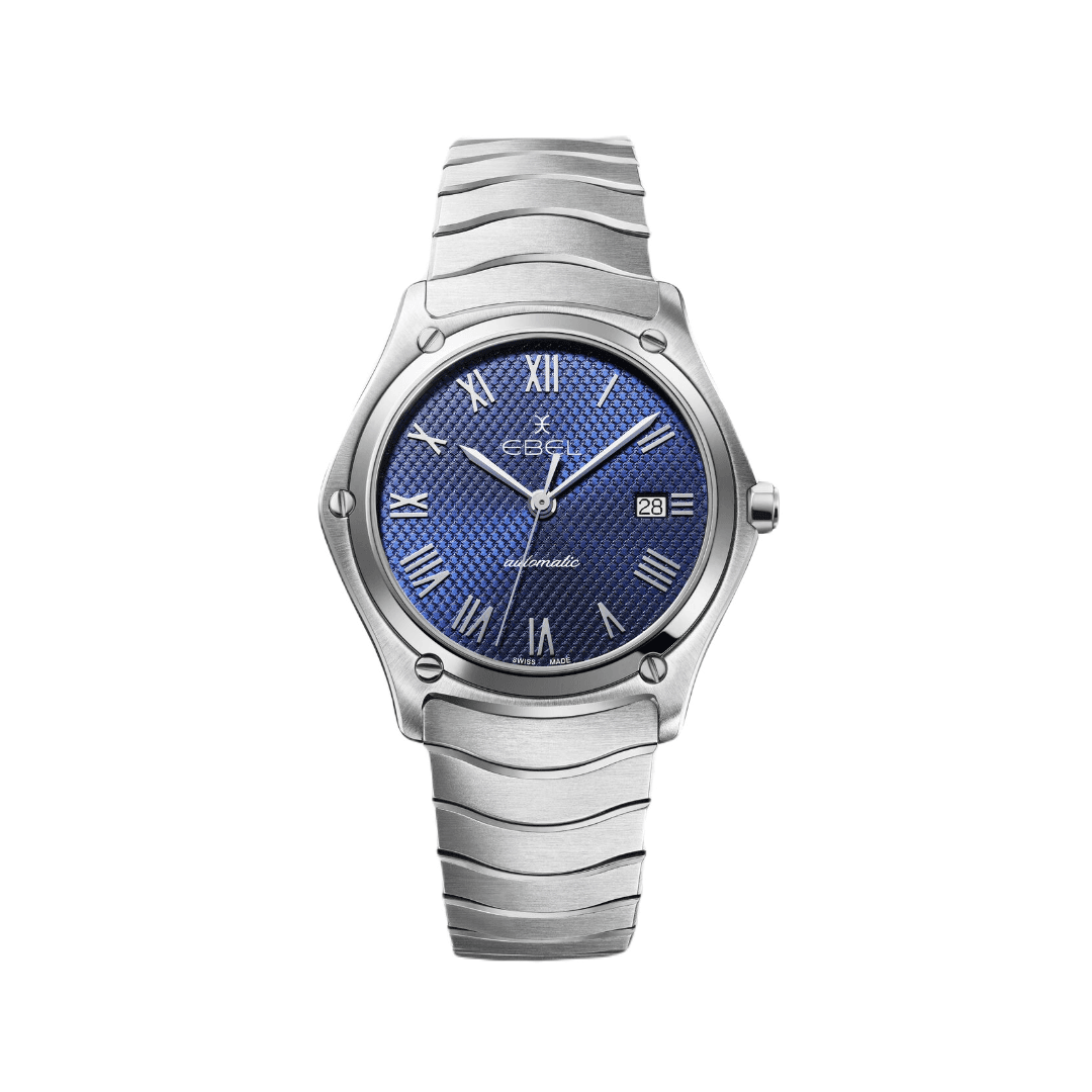 Ebel Sport Classic Watch with Stamped Blue Dial