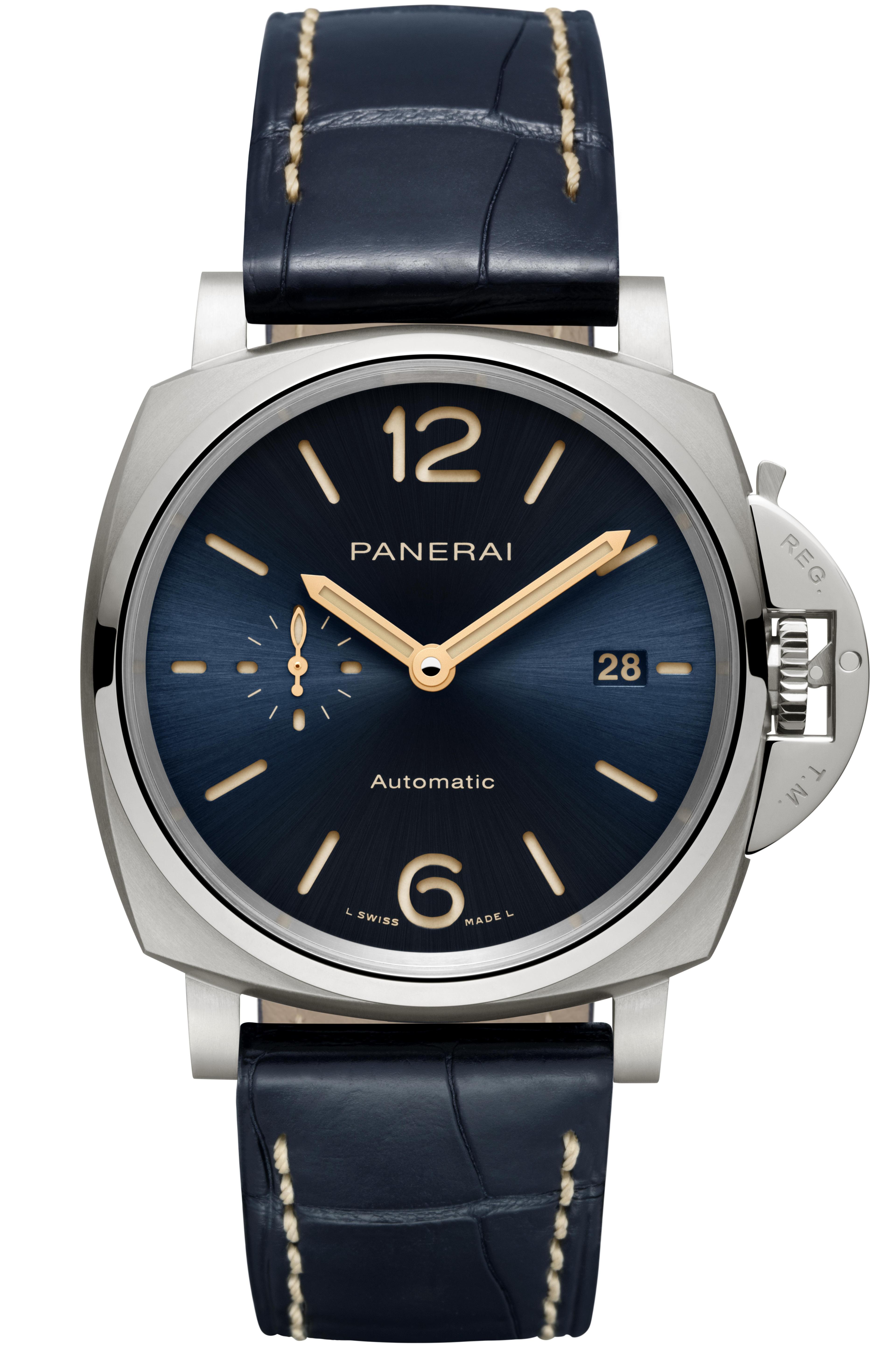 Panerai Luminor Due with Blue Dial and Alligator Strap, 42mm