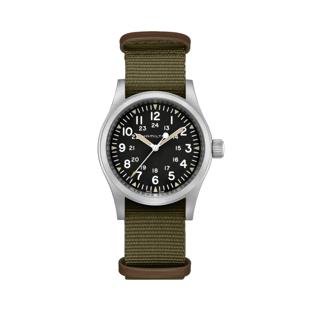 Hamilton Khaki Field Mechanical Watch with Black Strap, 38mm