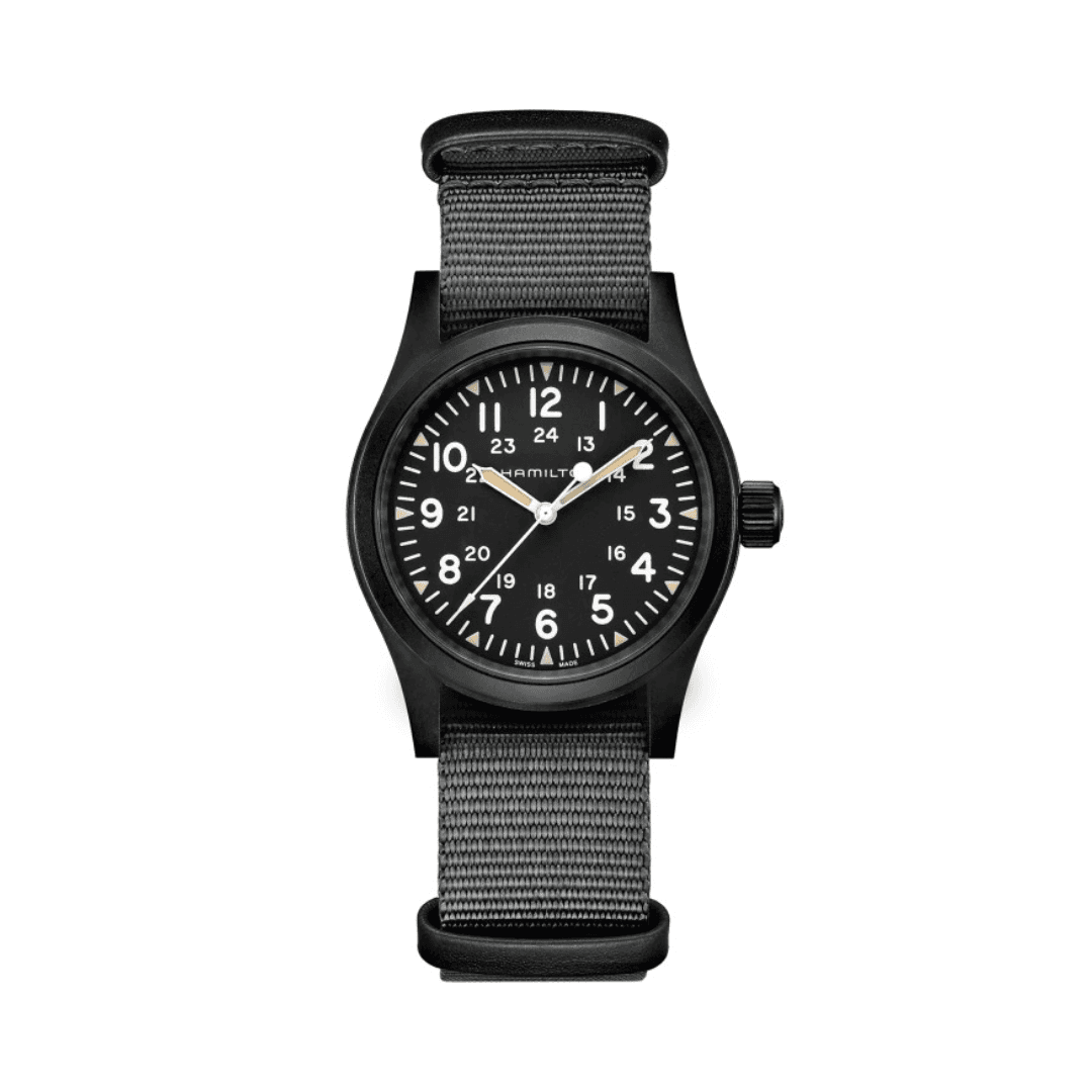 Hamilton Khaki Field Mechanical Watch with Black Dial