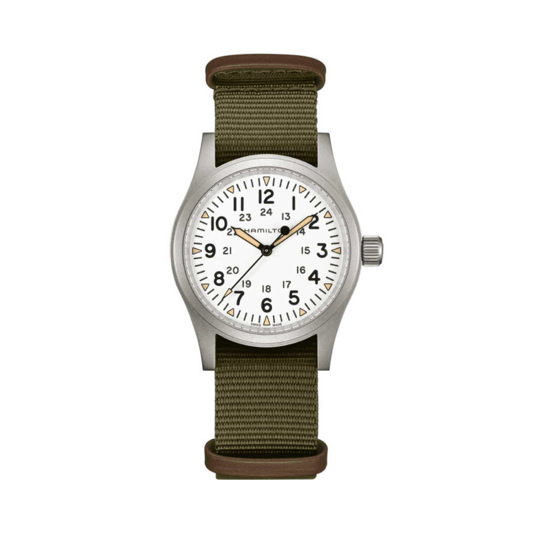Hamilton Khaki Field Mechanical Watch with Green Strap, 38mm