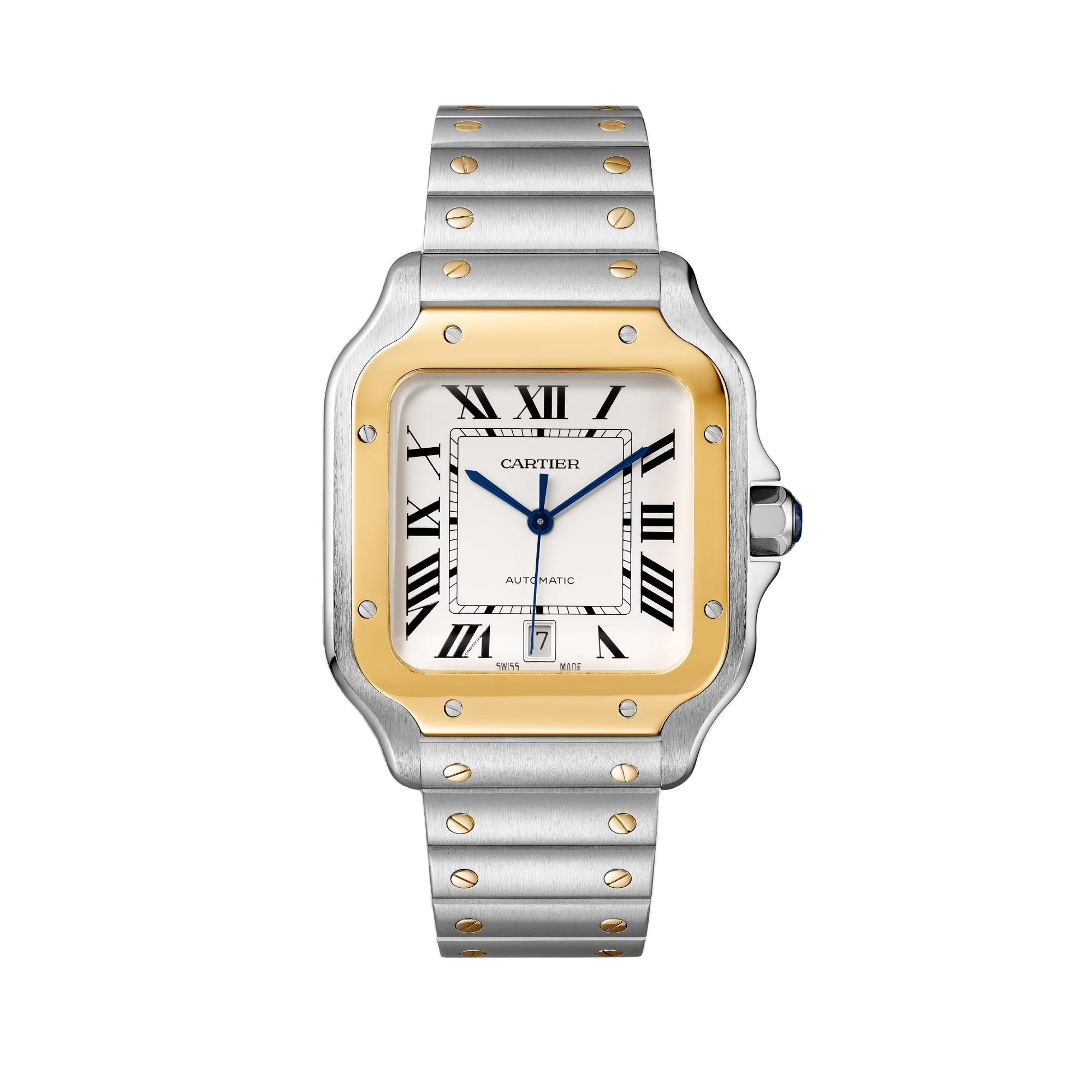 Santos de Cartier Watch with Yellow Gold, size large