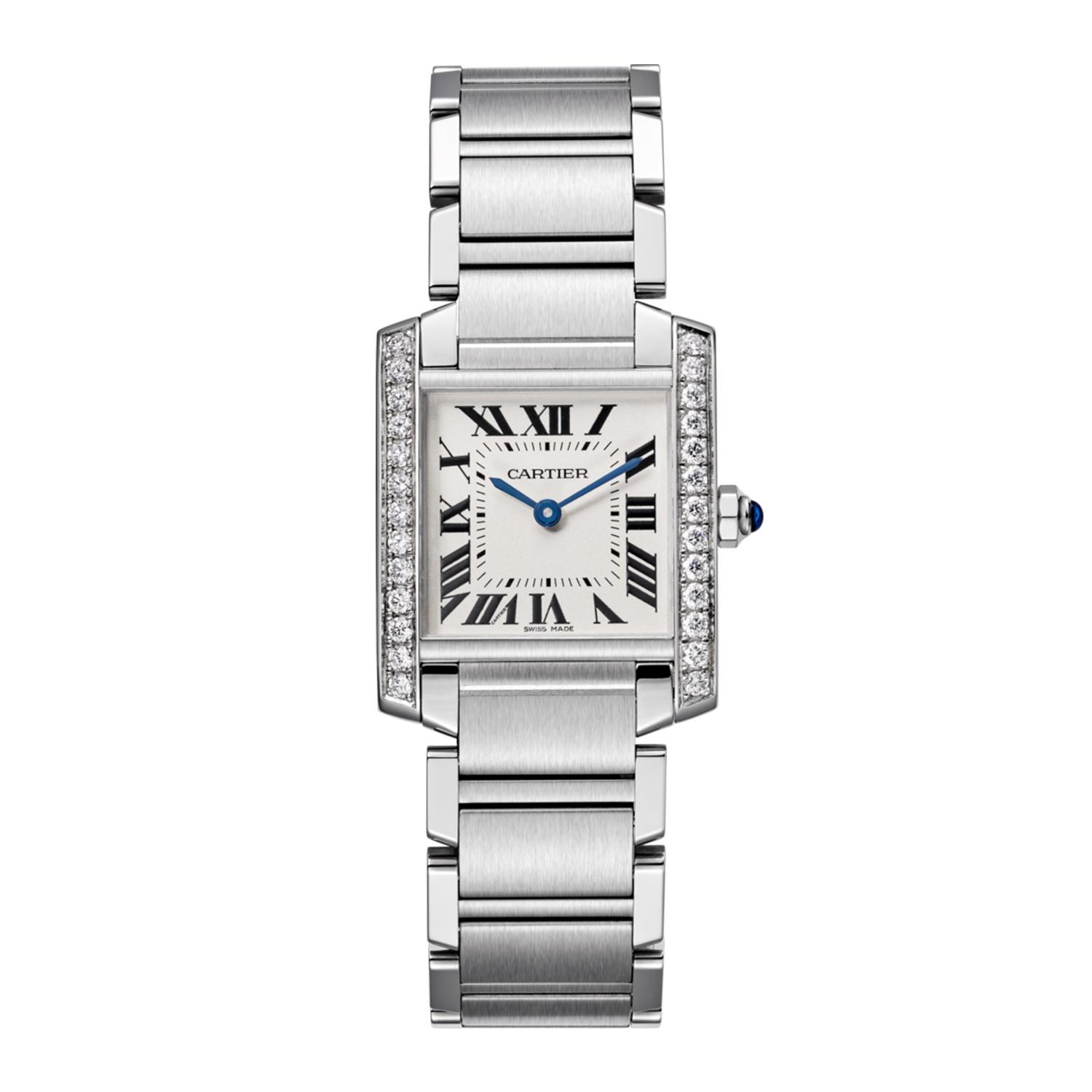 Cartier Tank Francaise Watch with Diamonds, Medium
