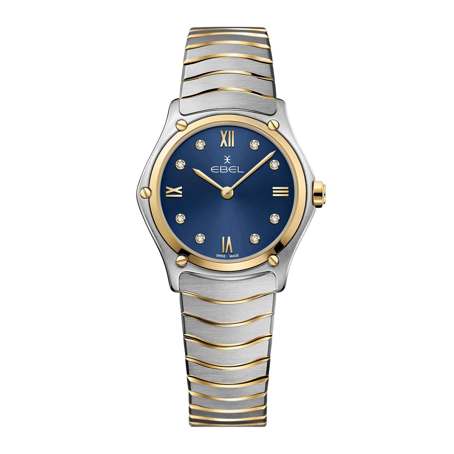 Ebel Sport Classic Ladies Watch with Blue Dial and Diamond Accents