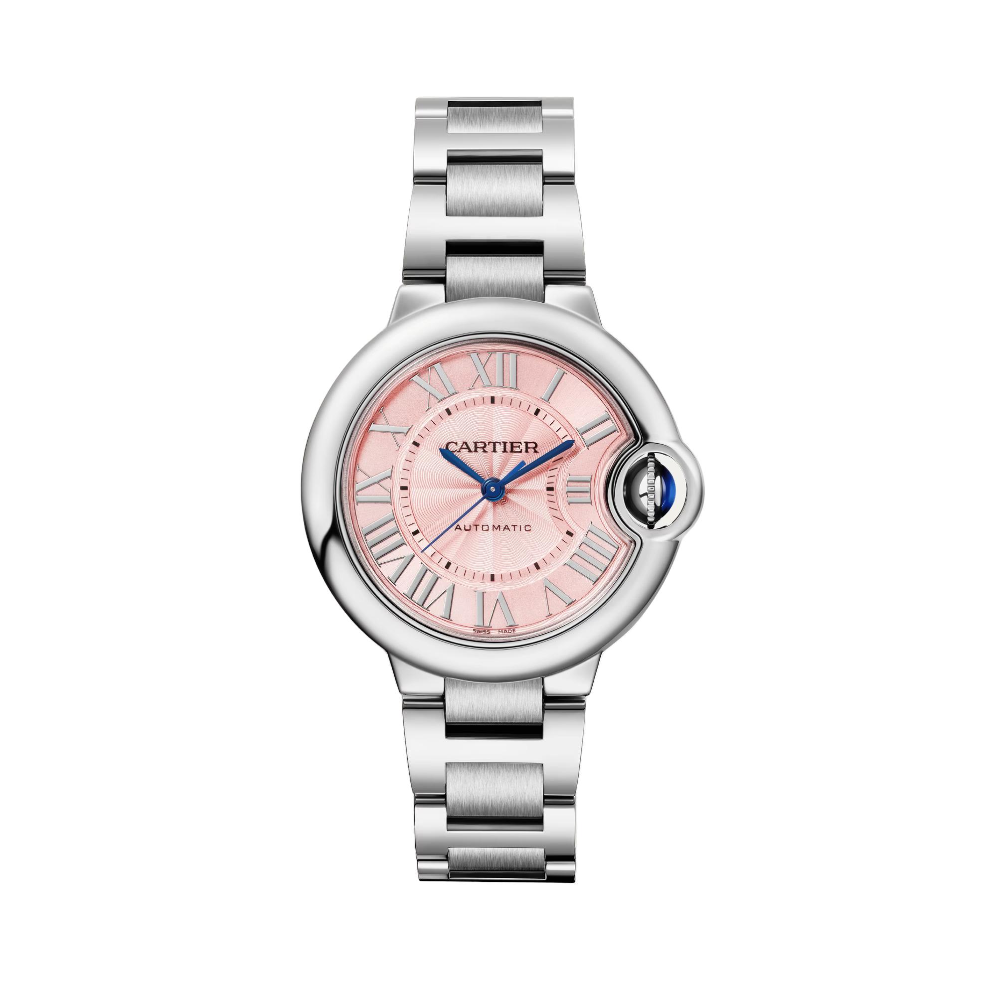 Ballon de Cartier Watch with Pink Dial, 33mm