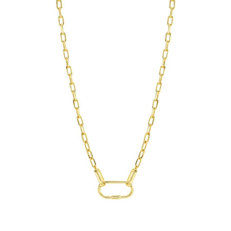 6mm Polished Chain Link Necklace | Front View